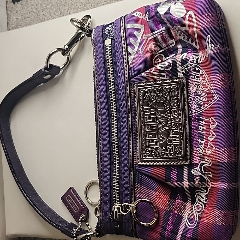 VINTAGE Coach Tartin Poppy Plaid Bag - Picture 2 of 6